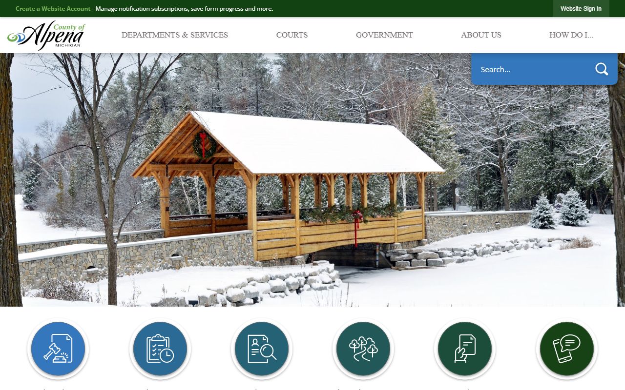 alpena county death records clerk website