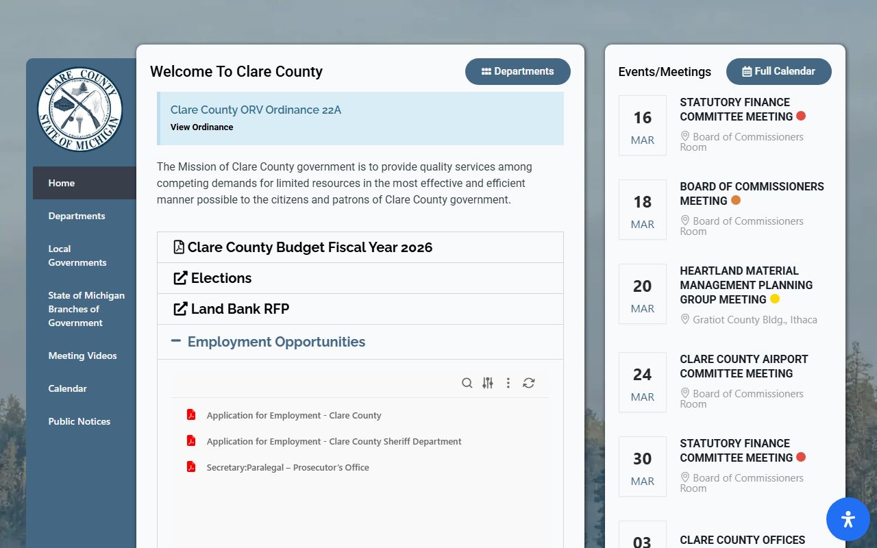 clare county death records clerk website