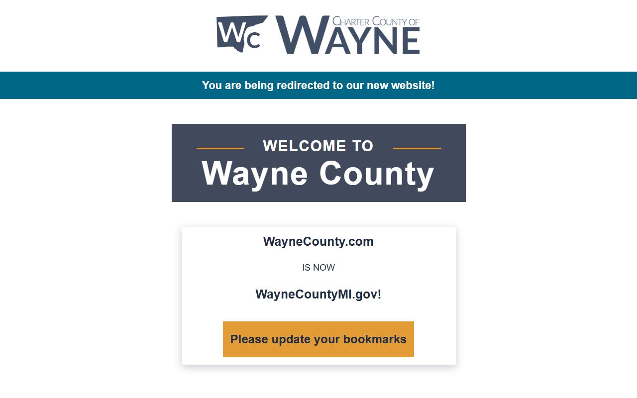 Wayne County Clerk birth and death certificates page